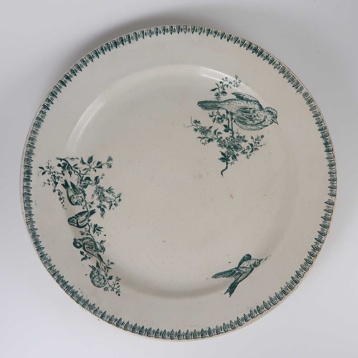Prato Grande Antigo 30 cm - Pássaros
