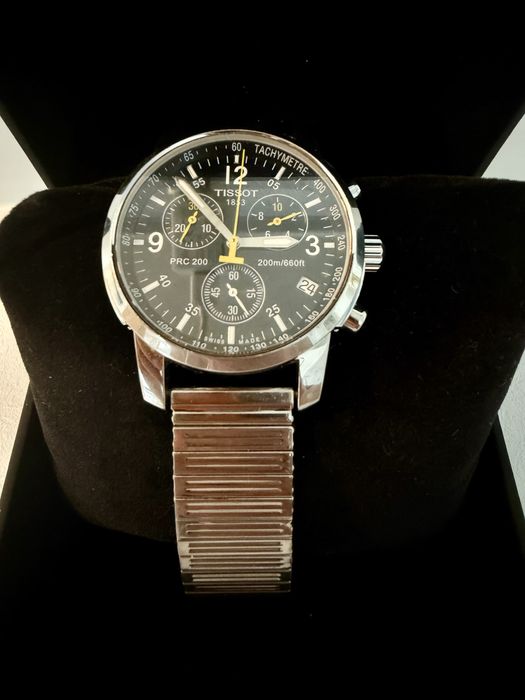 Tissot PRC 200 Chronograph Swiss Made 200M czarny zegarek męski