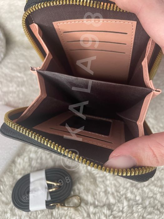 Mini czarna torebka portfel 2w1 + pasek z regulacją - NOWA - ENDAYCON