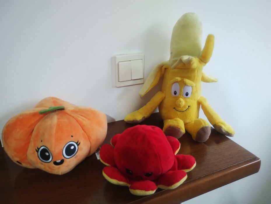 Maskotki Banan, dynia i meduza