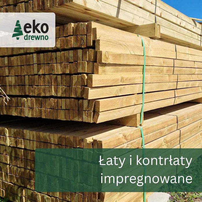 Kontrłata dachowa budowlana impregnowana sosnowa 25x50 mm