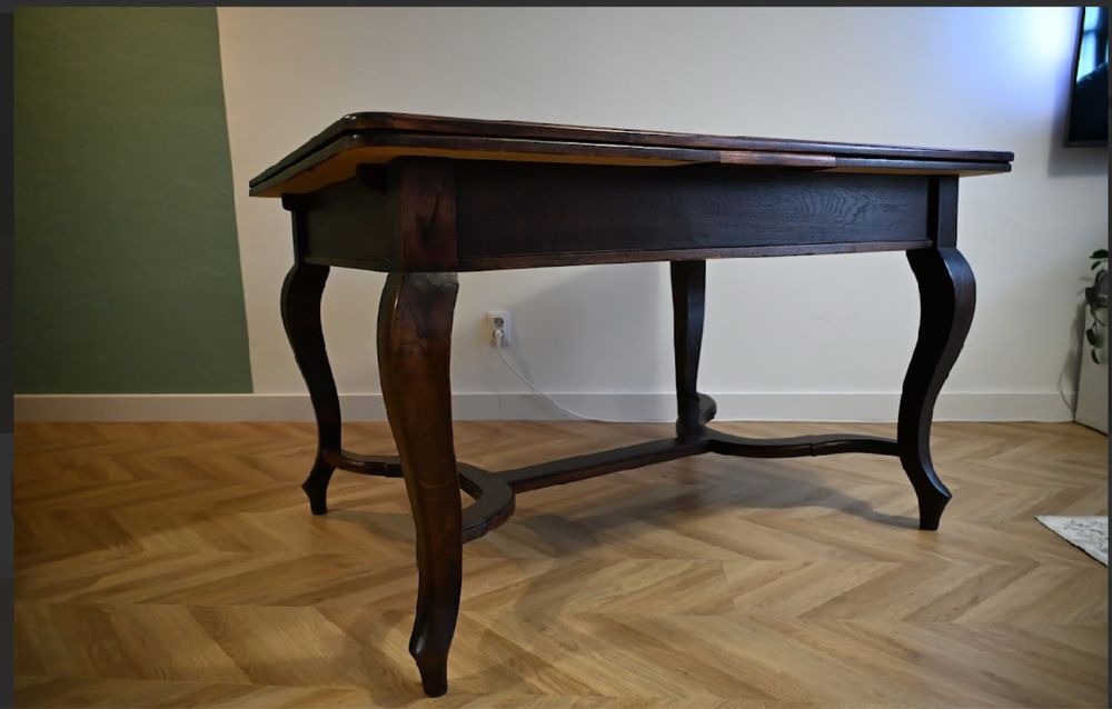 OKAZJA Stół + 6 krzeseł do renowacji dębowy międzywojenny