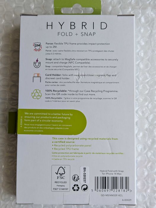 шикарний Premium Qdos iPhone 14 15 Plus з MagSafe Fold + Snap