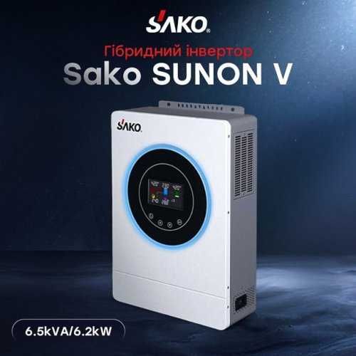 Інвертор гібридний SAKO Sunon V 6.5K/48V. Новий. Гарантія 1 рік.