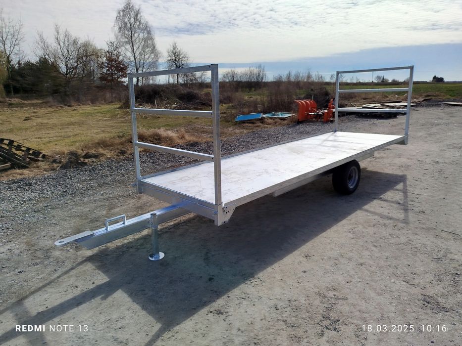 Przyczepa sadownicza 4/5 paletowa Ocynk wózek transportowy Platforma