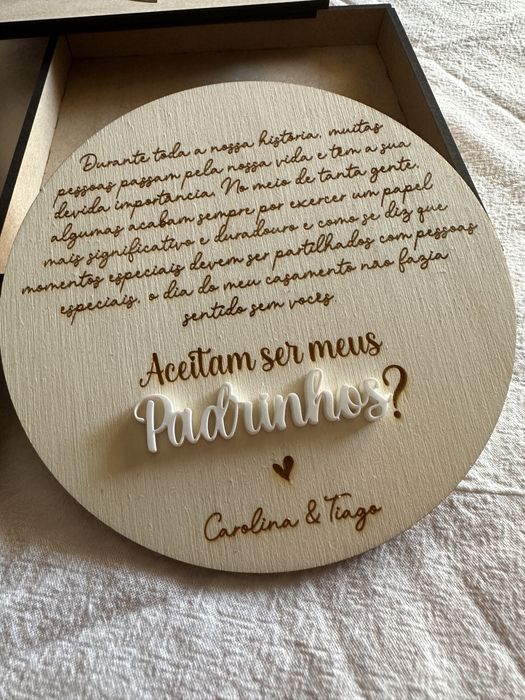 Caixa + Convite Padrinhos