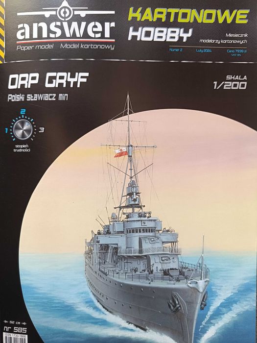Model kartonowy Answer 2/2024: stawiacz min ORP GRYF