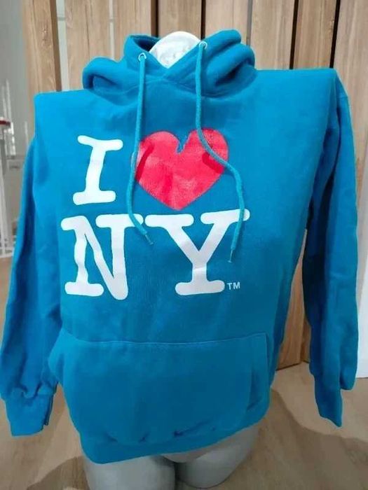 Hoodie I Love NY azul Tamanho S