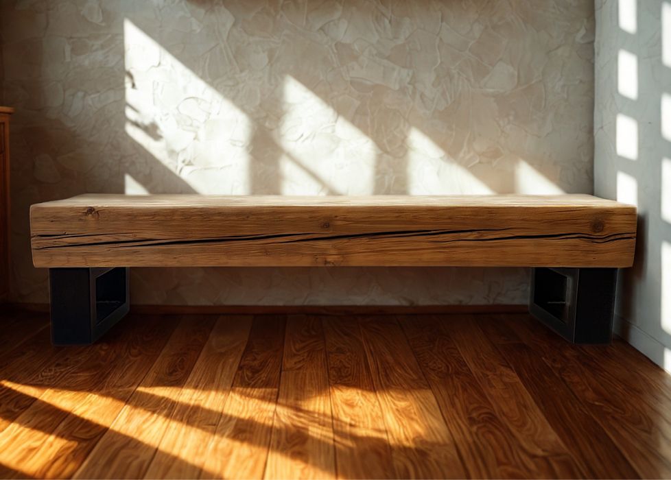 Konsola ze starego drewna, konsola ze starych belek, stare drewno