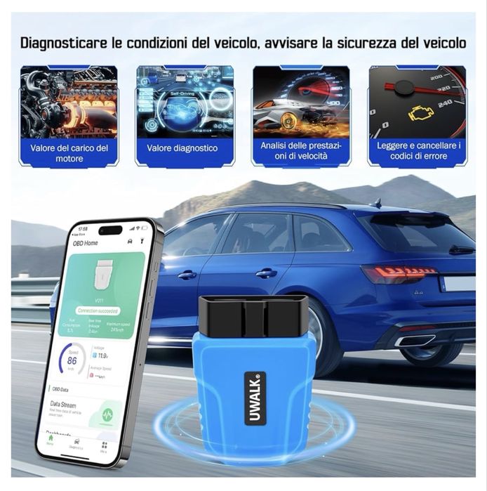 OBD2 Bluetooth Автомобільна діагностика OBD: 5.4 Bluetooth OBD2 сканер