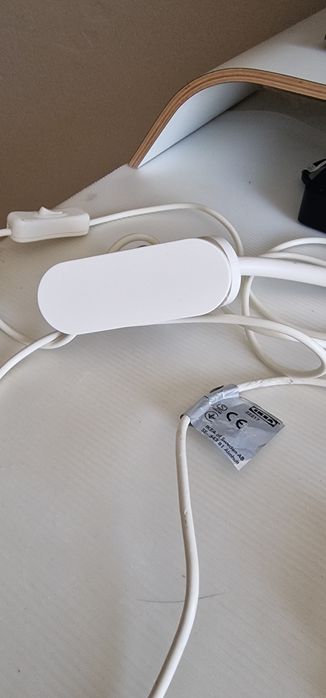 NÄVLINGE Projetor c/mola LED, branco