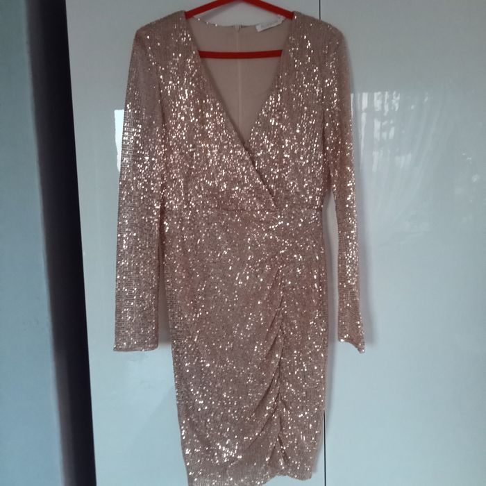 Piękna złota sukienka M