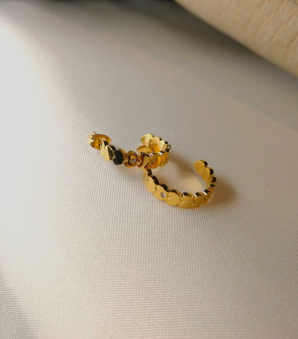 Brincos em Aço Inoxidável com Brilhante