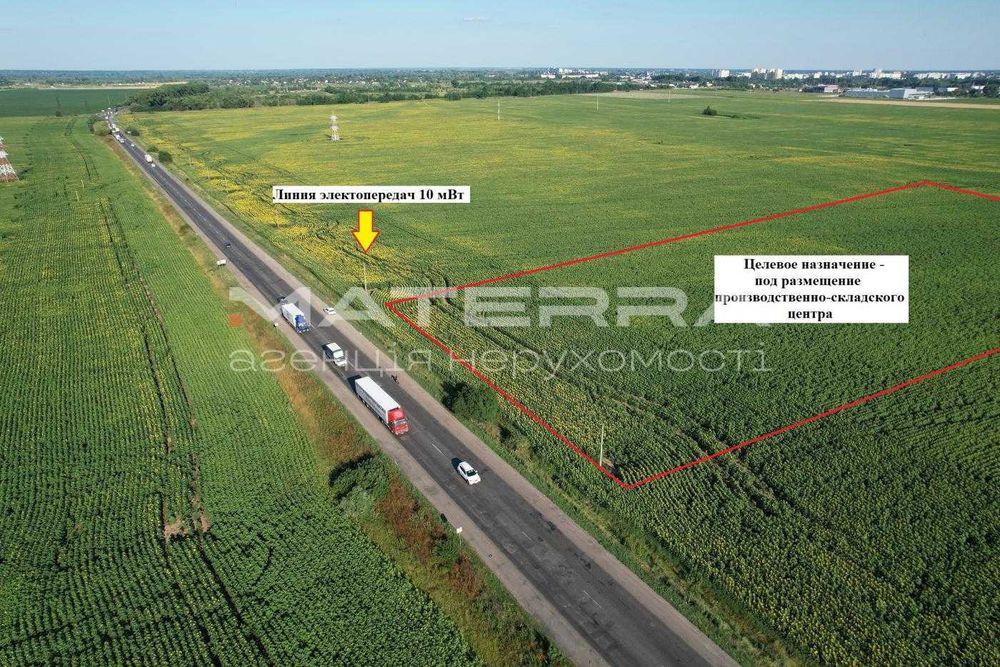 Продаж ділянки 3,25 Га Комерція Промка Під склади та ін. Бориспіль Кільцева