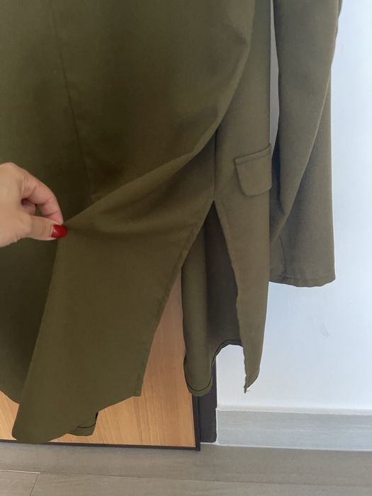 Blazer fluido verde musgo