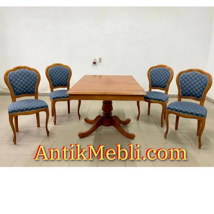 Стіл розкладний обідній дерево стол 2347 стільці стулья 2346