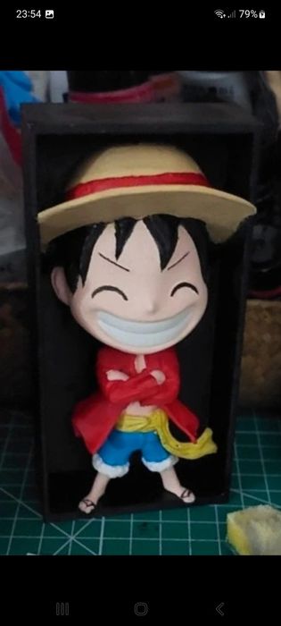 Luffy one piece exclusivo pintado à mão