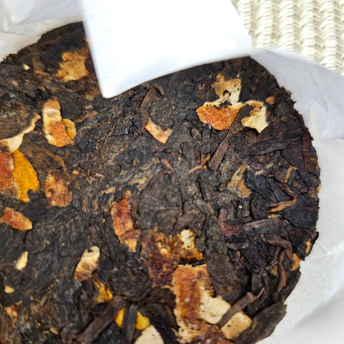 Шу пуер 》з цедрою апельсина《 чорний чай від Сонде 》Чайна церемонія