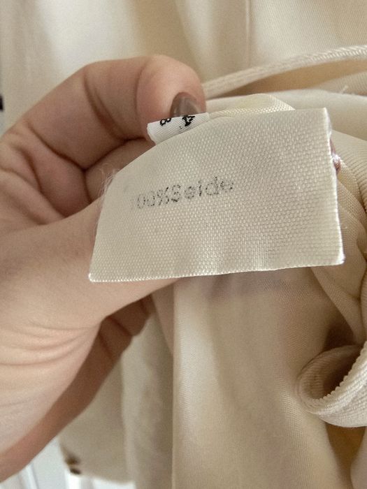 Marynarka jedwabna vintage r.36 premium elegancka przedłużana kremowa