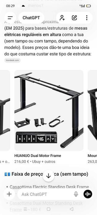 Base Elétrica +Ofertas Mesa regulável. Oportunidades