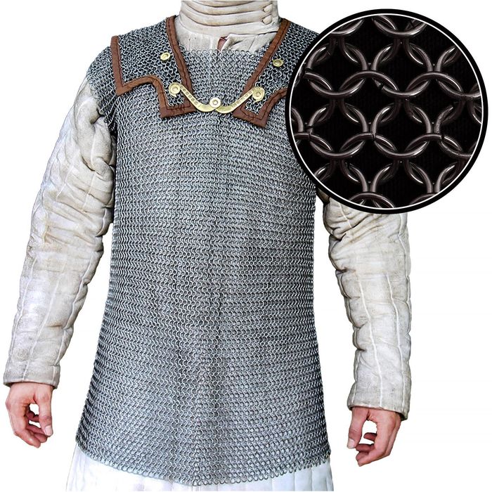 Rzymska Lorica Hamata. Pierścień okrągły. średnica wewnętrzna 9 mm.