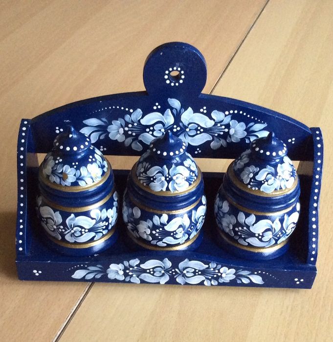 Набор для кухни деревяный,расписной, декоративный