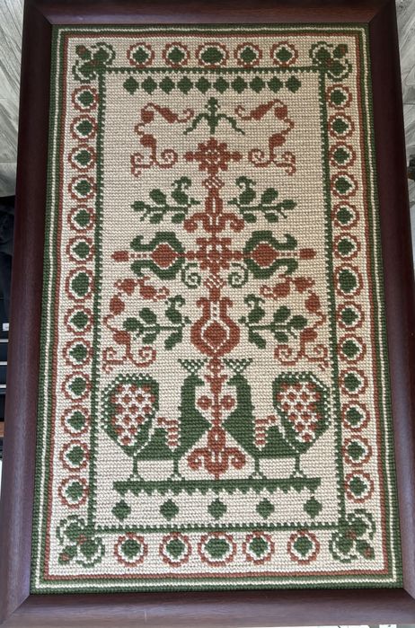 Tapeçaria de arraiolos manual decorativa