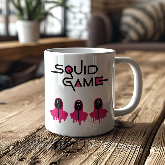 Kubek 330ml - „SQUID GAME” – Twój codzienny łyk ryzyka!