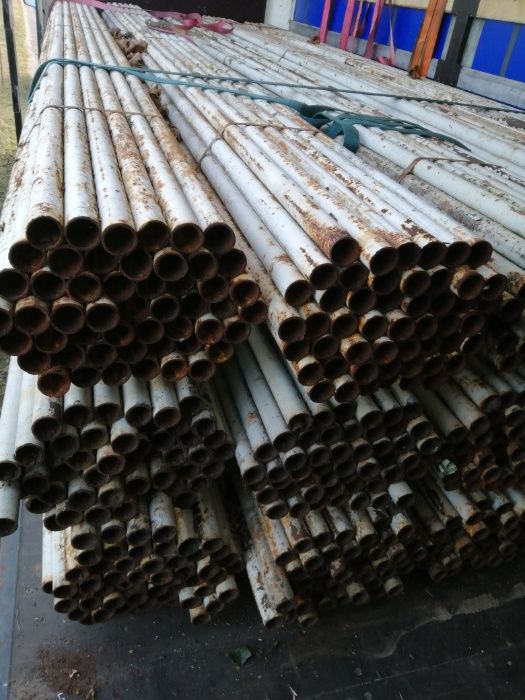 Rury stalowe fi 51  dł 6 i 6.5m,słupki do siatki, ogrodzenie