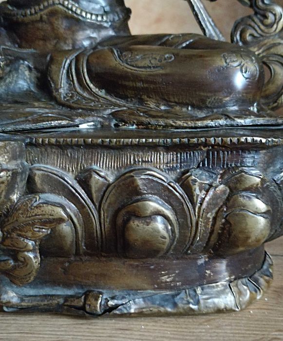 Figura Bogini BIAŁA TARA stara zabytkowa ręcznie robiona