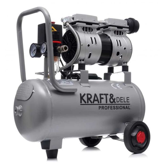 KRAFT&DELE Kompresor Bezolejowy 24l 8 Bar Sprężarka 1200w KD1395
