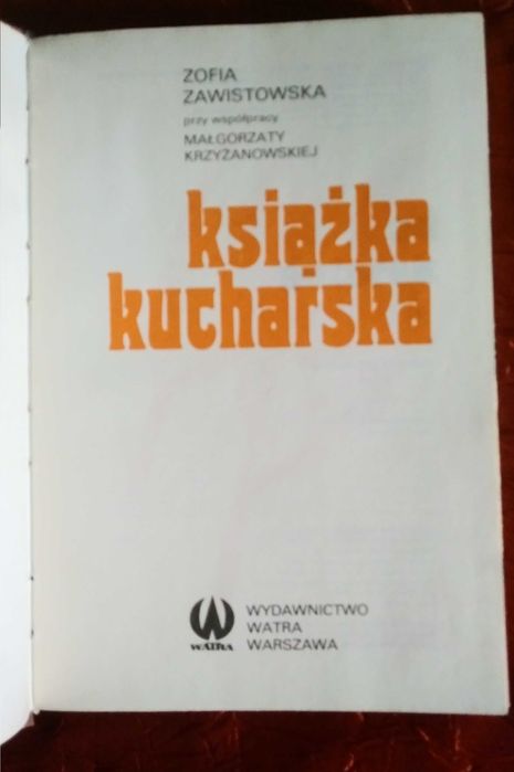 Książka kucharska Zofia Zawistowska