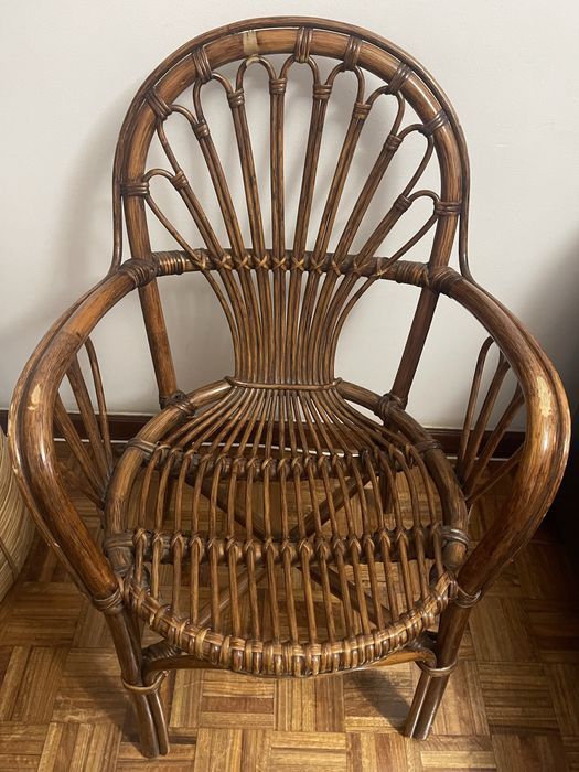 Cadeira bambu madeira