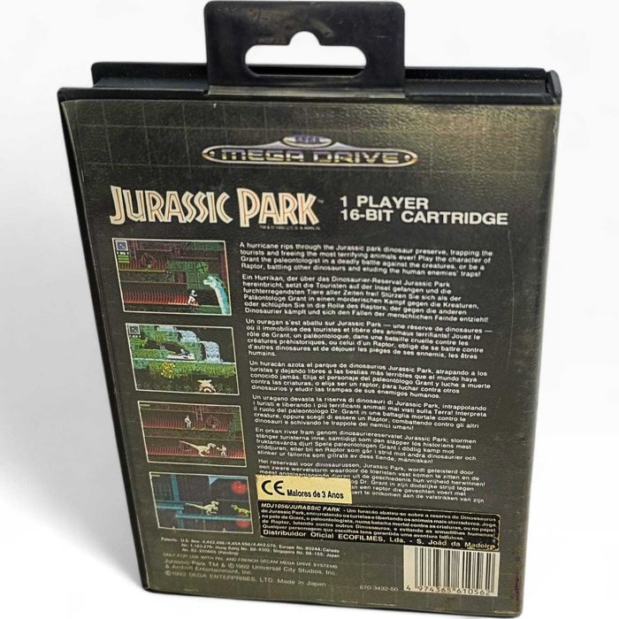 Jurassic Park – Sega Mega Drive – Edição Portugal – Caixa Original