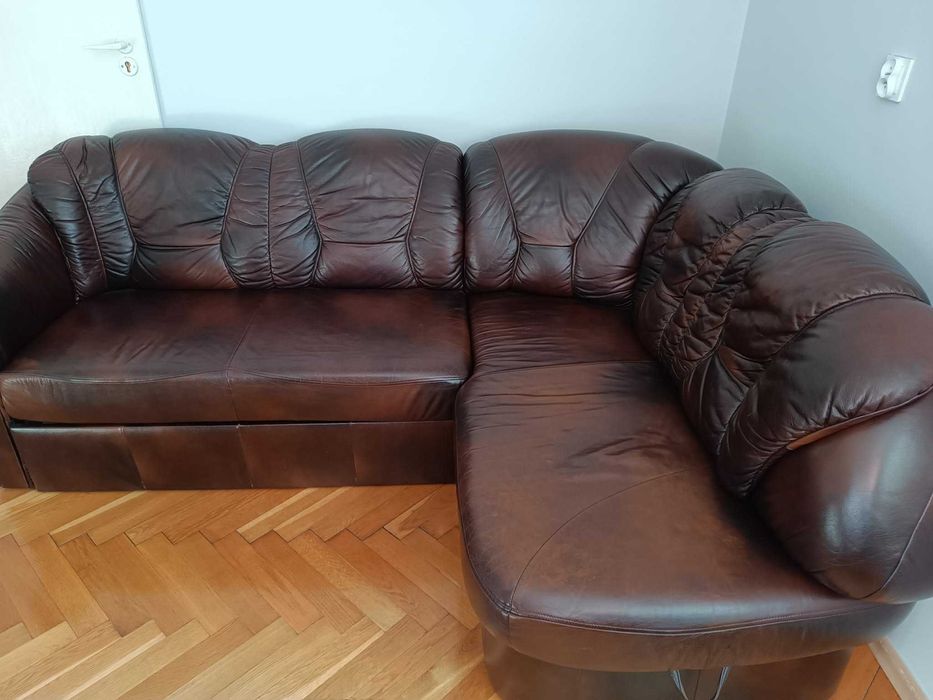 Kanapa rogowa z fotelem