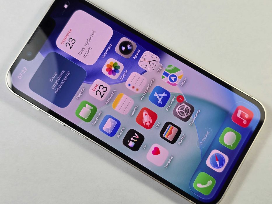 iPhone 13 mini 128GB / Starlight / Grade B / BAT 74% / Gwarancja + ładowarka