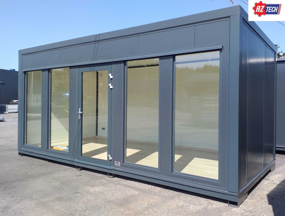 Przeszklone biuro 6,0 x 3,0 m / Kontener 6,0 x 3,0 m z dostawą