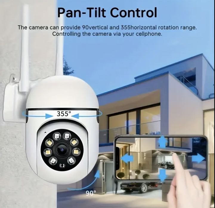 Уличная/Комнатная поворотная ip-wifi camera с датчиком движения!