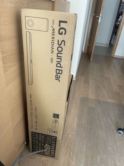LG Soundbar S80QYcom  tecnologia Meridian – NOVA
