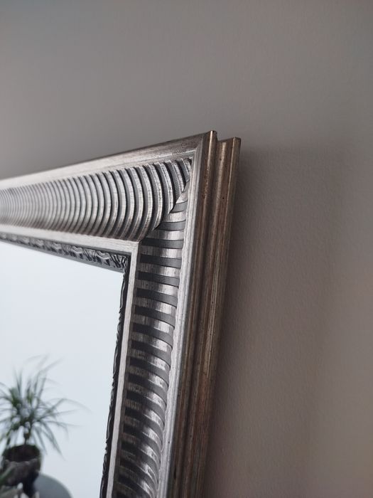 Espelho moldura prata envelhecida