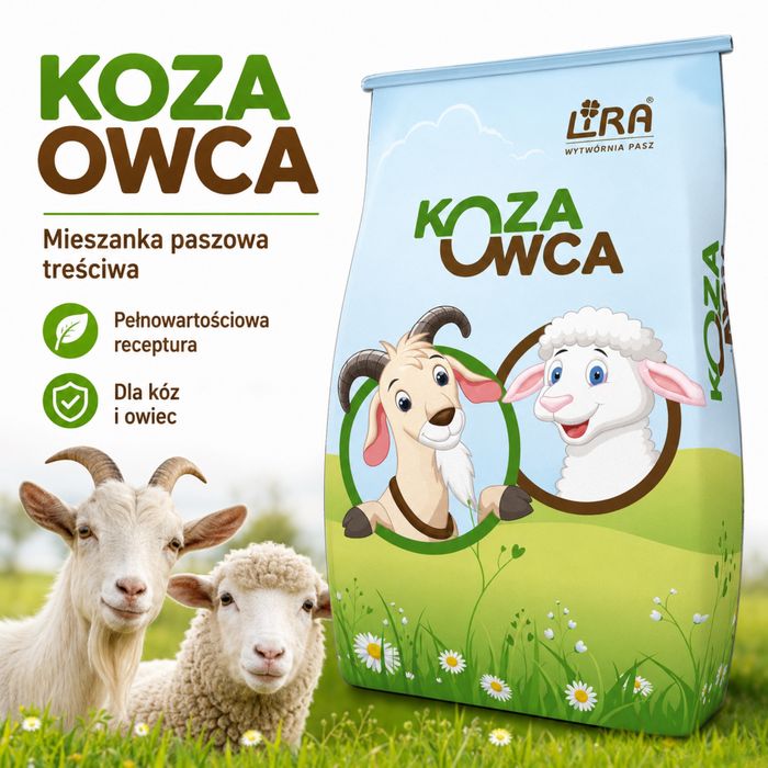 Pasza Dla Kóz i Owiec Karma na Mleko Granulat Koza Owca 25kg LIRA