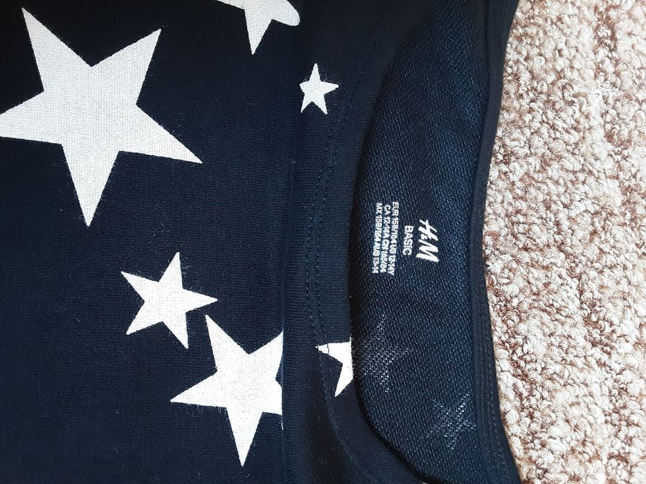 Sweter czarny w gwiazdki H&M XS