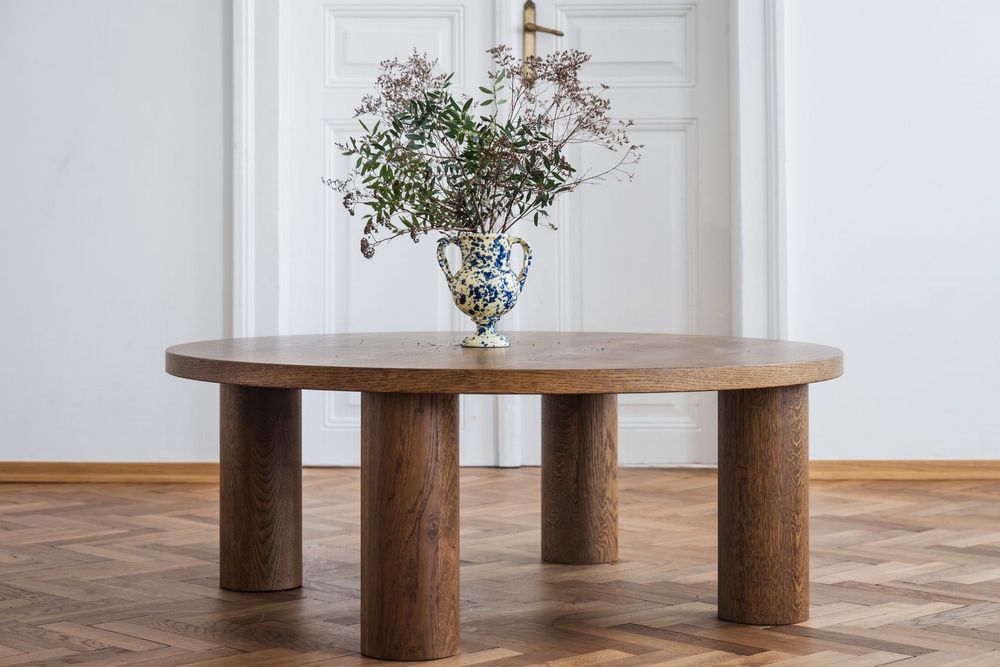 Stolik kawowy Ystad drewniany mid-century modern vintage