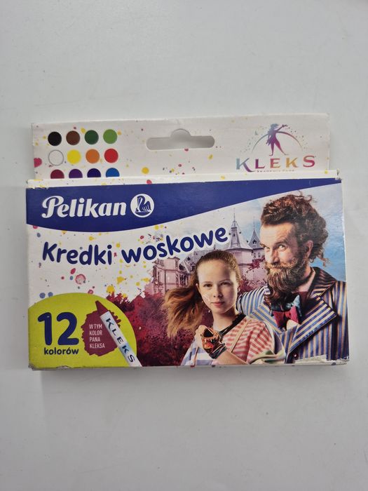 kredki woskowe marki Pelikan nowe
