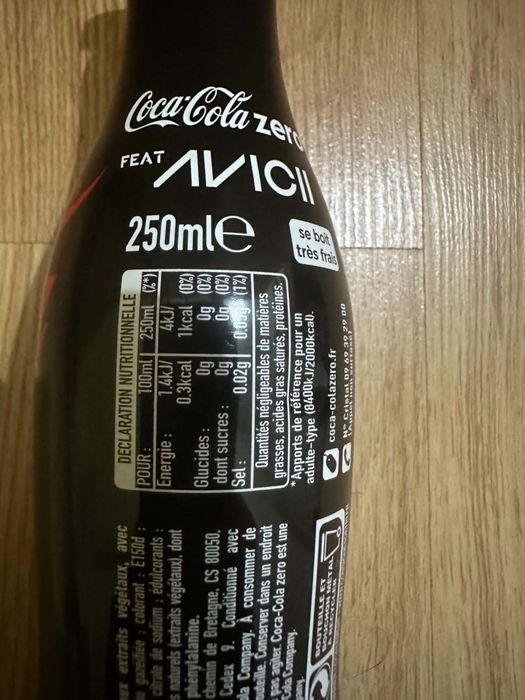 Limitowana Coca-Cola Zero feat. AVICII 250 ml Przedmiot Kolekcjonerski
