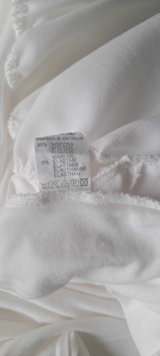 Zwiewna, letnia, biała sukienka, petite, wiskoza.
