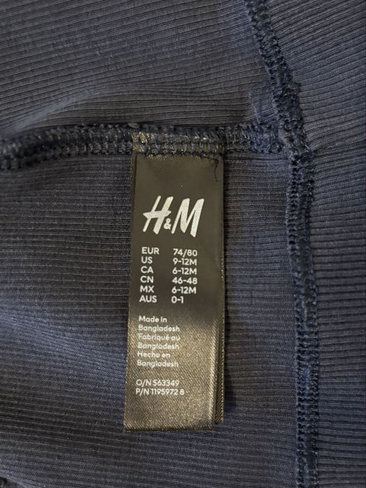 Czapka z dzianiny w prążki H&M r. 74/80