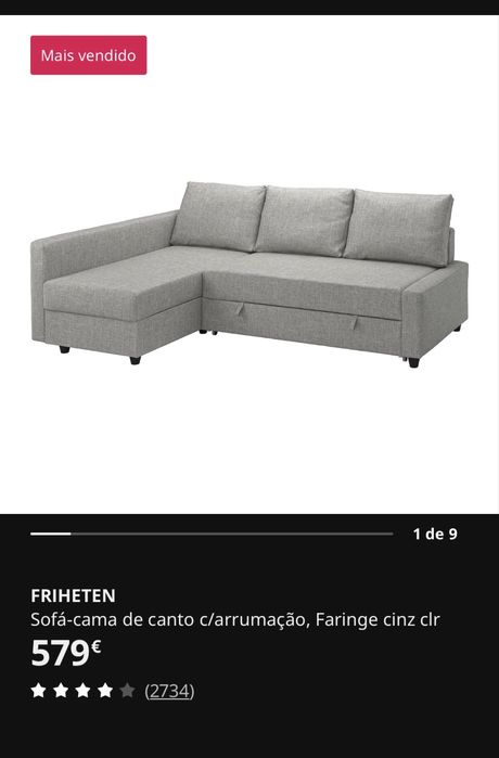 Sofa ikea modelo Friheten