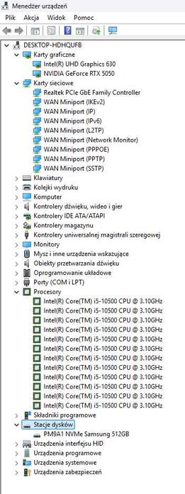 RTX 5050 32GB RAM 512SSD i5-10 gen RGB