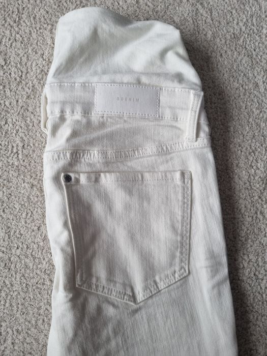 NOWE spodnie ecru ciążowe H&M XS